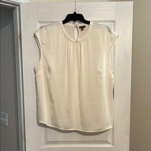 Vince Camuto Cream Bib Collar Blouse